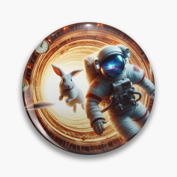 Item preview, astranaut and white rabbit designed and sold by Dogandesighn.