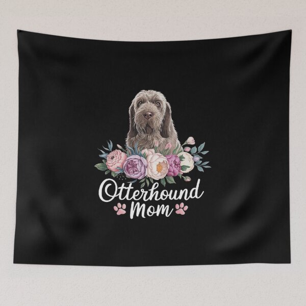 Item preview, Otterhound Dog with Floral Accents - Elegant Pet Art designed and sold by love3617.
