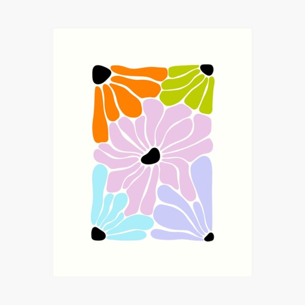 Aperçu de l'œuvre Abstract Floral Art - Colorful Modern Flowers créée et vendue par Artiquement.