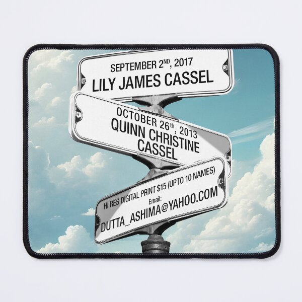 Item preview, Classic Crossroad of Love – Custom Anniversary & Children’s Name Poster designed and sold by FantasyVillaArt.