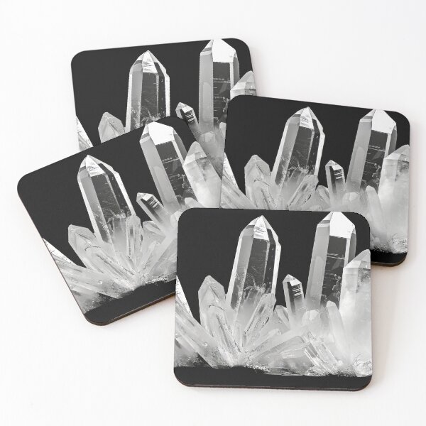Item preview, Quartz mineral gemstone specimen isolated on black designed and sold by urzga.