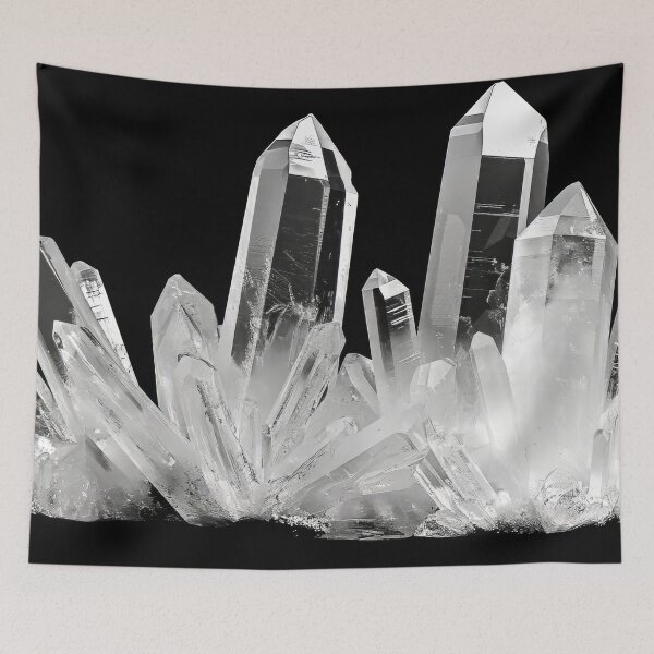 Item preview, Quartz mineral gemstone specimen isolated on black designed and sold by urzga.