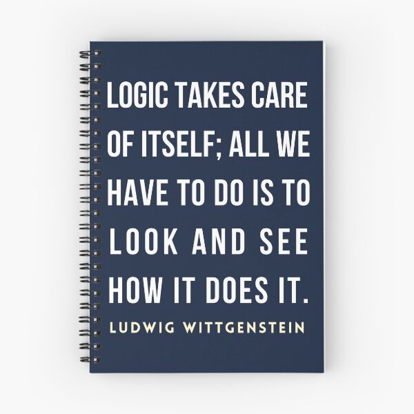Item preview, Ludwig Wittgenstein quote: Logic takes care of itself; all we have to do is to look and see how it does it. designed and sold by artbleed.