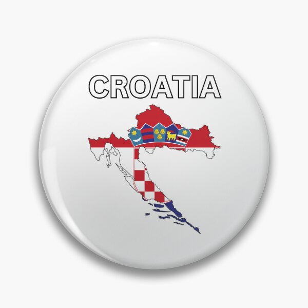 Item preview, Croatia Flag Map Design designed and sold by atomstartup.