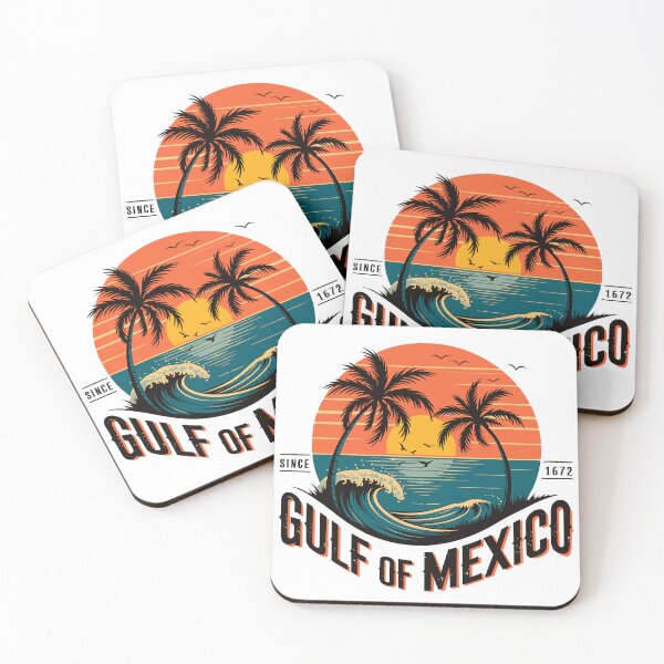 Item preview, Gulf of Mexico Retro Beach Sunset Palm Trees Ocean Vintage designed and sold by designleon19.