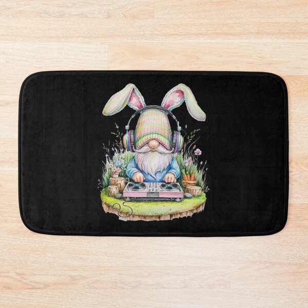 Item preview, DJ Bunny Gnome with Headphones designed and sold by love3617.