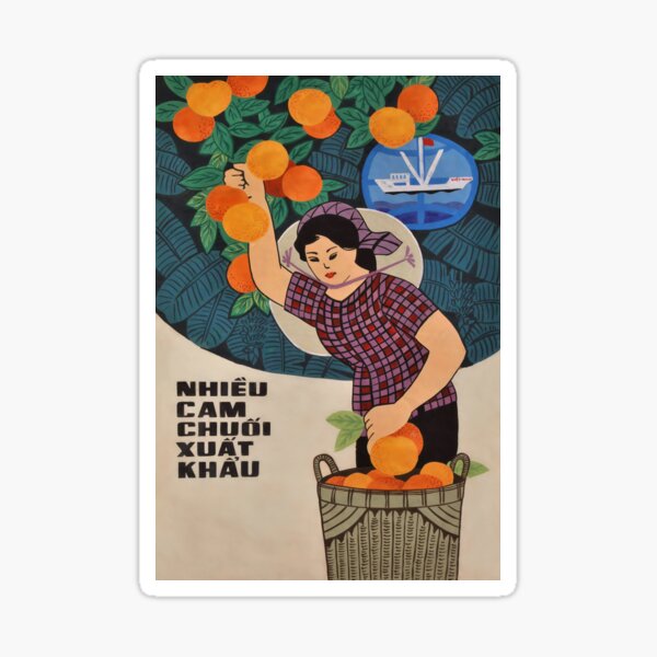Item preview, Vietnamese Poster - Harvesting Oranges  designed and sold by Onodera.