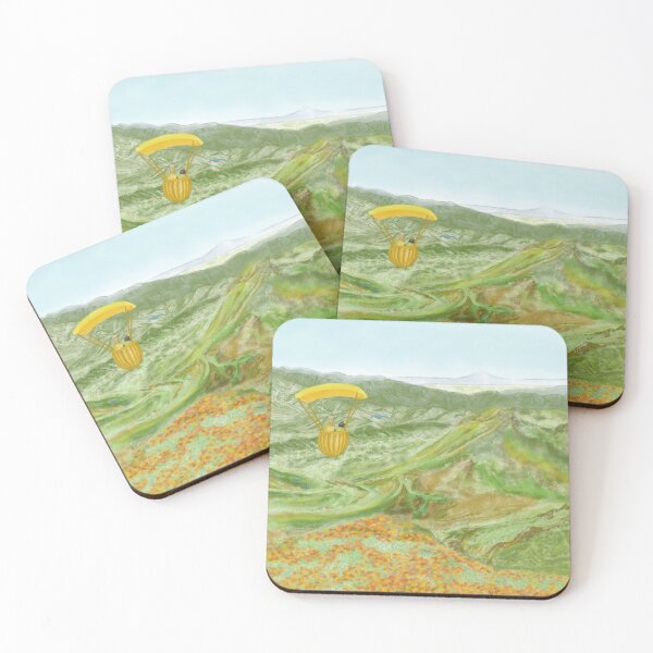 Item preview, Three friends on an adventure in twin volcanos designed and sold by greenPQBstudio.