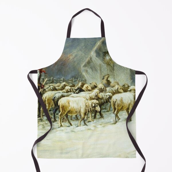 Item preview, Shepherd with Flock of Sheep and Dog designed and sold by tomorrowsart.