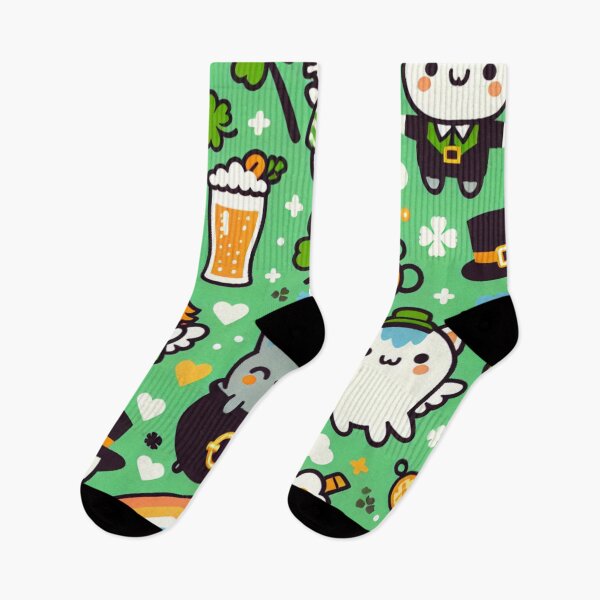 Item preview, Funny Cats Rainbow Leperchaun Hat Clover St. Patrick's Day Green Theme designed and sold by TheFunnyGuyShop.