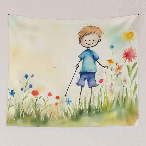 Item preview, Child and Flowers designed and sold by CalmnessbyChoice.