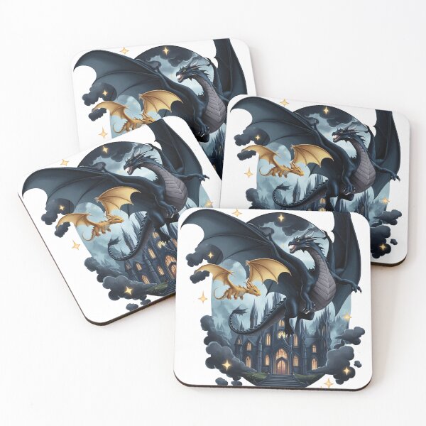 Item preview, The fourth wing of Tairn and Andarna flying designed and sold by IceFlowerArt.