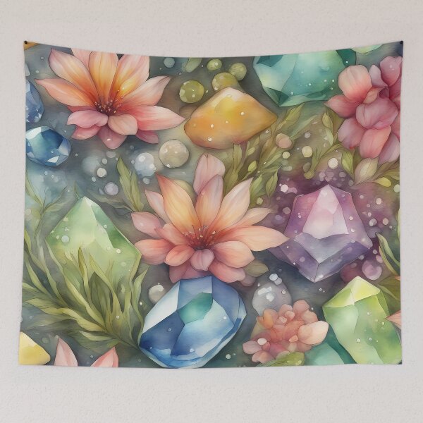 Item preview, Crystals and Flowers designed and sold by CalmnessbyChoice.