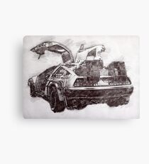 Time Machine - Tech/Sketch Metal Print