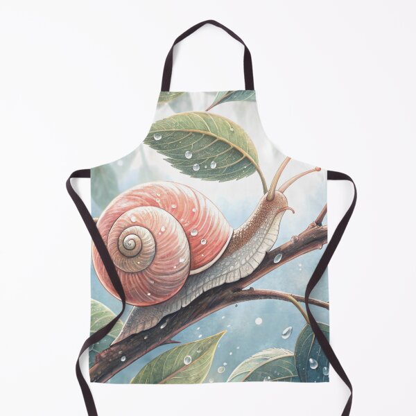 Item preview, Snail on a Leaf – Tranquil Nature Illustration designed and sold by WinusYTS.