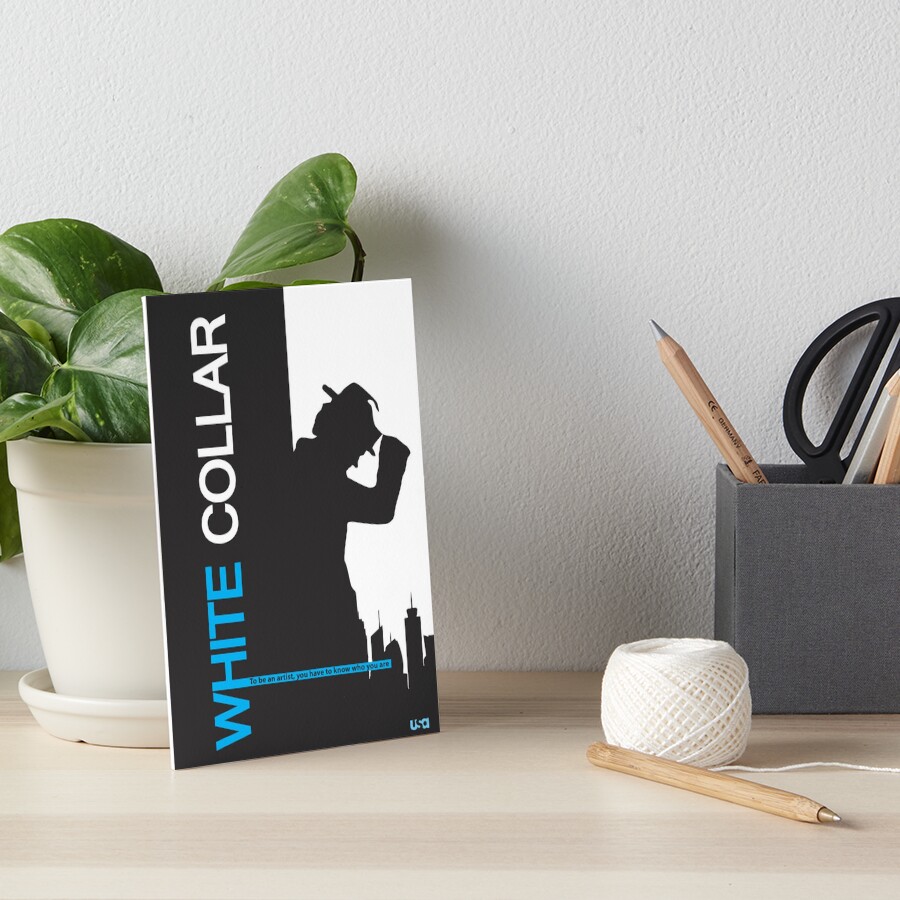 White Collar Art Board Print