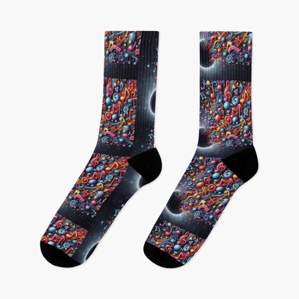 Item preview, Colorful notes coming out of a black hole in space designed and sold by Dogandesighn.