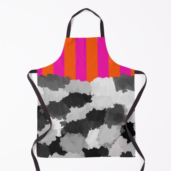 Item preview, Vibrant Neon Pink and Orange Vertical Stripes Vs Black and White Splatter designed and sold by Deutschic.