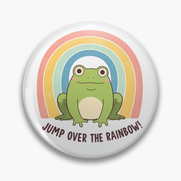 Item preview, Frog and Rainbow : JUMP OVER THE RAINBOW! designed and sold by FortuneWildCat.