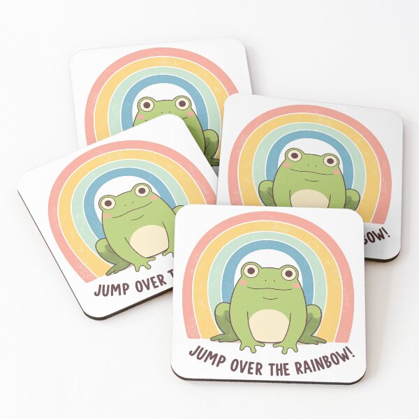 Item preview, Frog and Rainbow : JUMP OVER THE RAINBOW! designed and sold by FortuneWildCat.