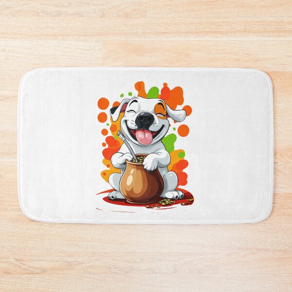 Item preview, Happy Dogo Argentino Drinking Yerba Mate – Funny Mate Lover Cartoon designed and sold by flamini.