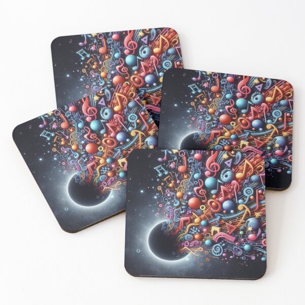 Item preview, Colorful notes coming out of a black hole in space designed and sold by Dogandesighn.