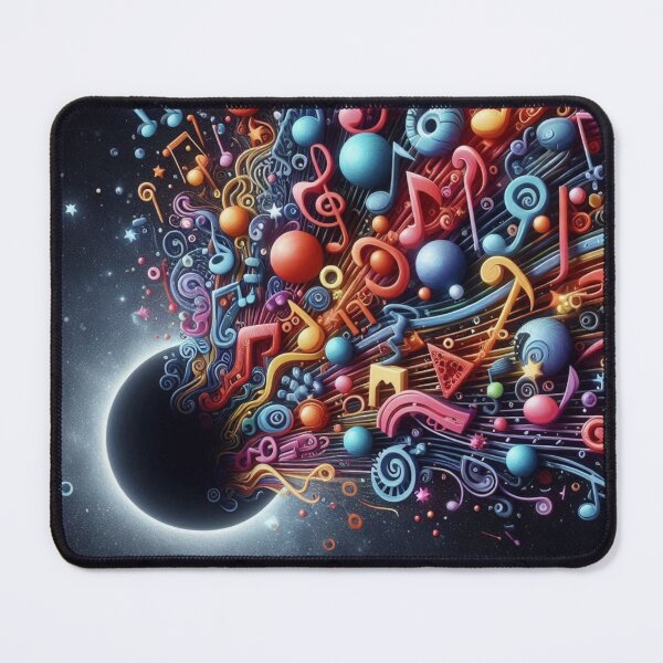 Item preview, Colorful notes coming out of a black hole in space designed and sold by Dogandesighn.