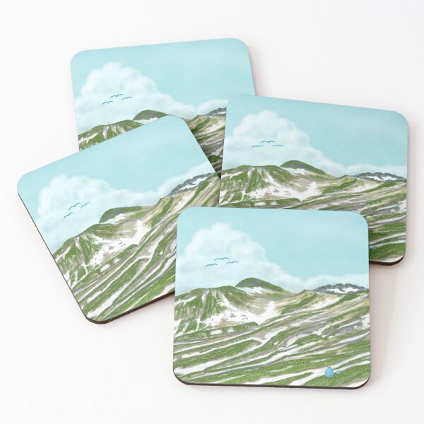 Item preview, Magnificent and beautiful snowy mountains in summer designed and sold by greenPQBstudio.