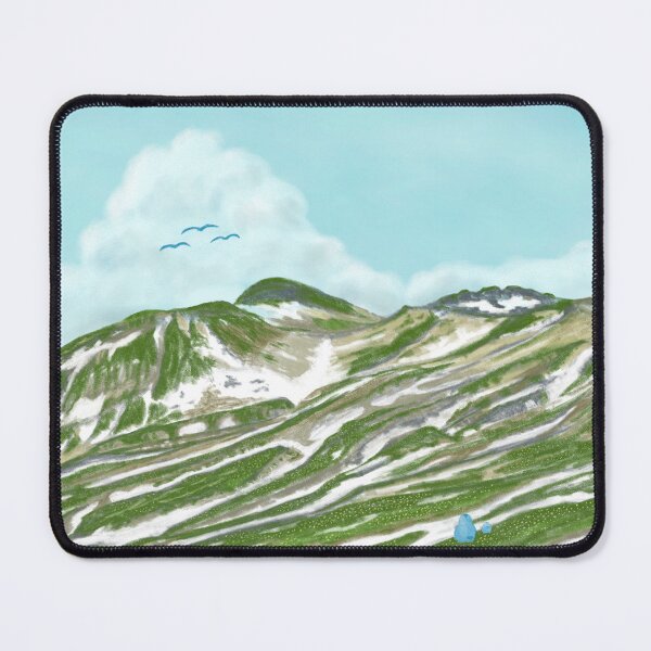 Artikelvorschau, Herrliche und wunderschöne schneebedeckte Berge im Sommer entworfen und verkauft von greenPQBstudio.