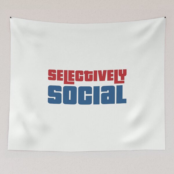 Item preview, Selectively Social - Introvert Saying designed and sold by TheSassyNoble.
