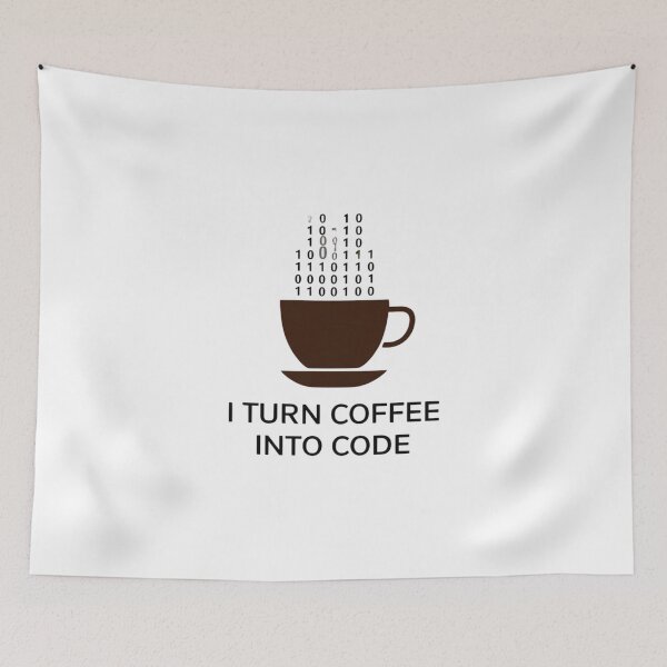 Item preview, I Turn Coffee into Code designed and sold by mancikart.