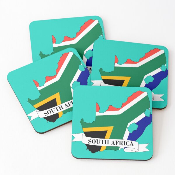 Item preview, South Africa flag map designed and sold by visual adventures.