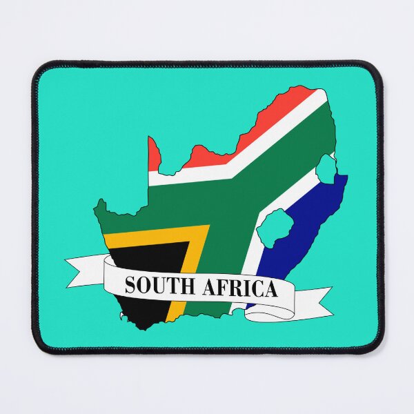 Item preview, South Africa flag map designed and sold by visual adventures.