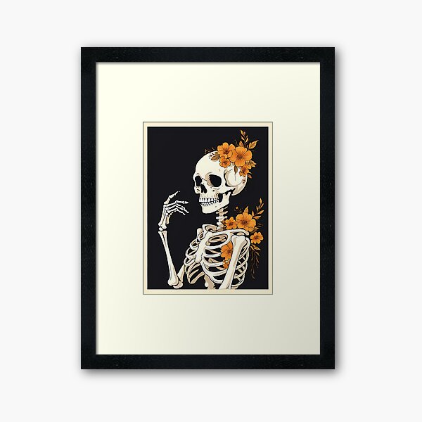 Artikel-Vorschau von Ethereal Skeleton with Floral Elegance – A Gothic Art Masterpiece, designt und verkauft von printsseraph.
