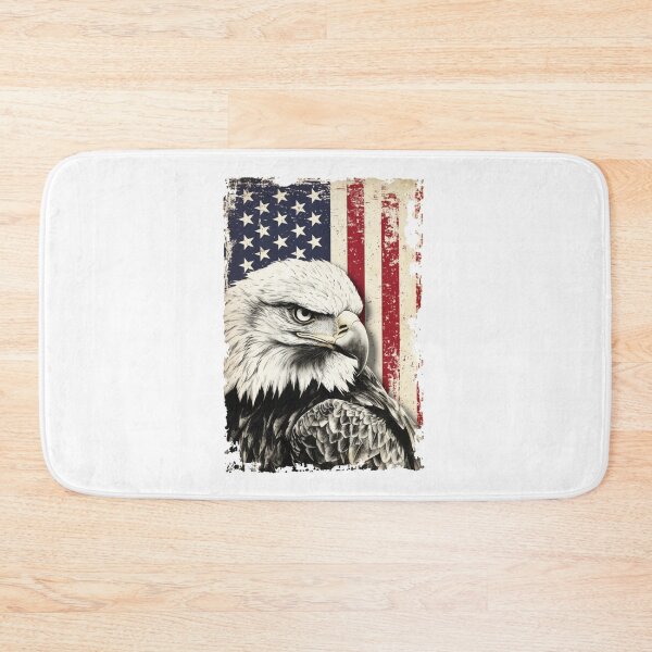 Item preview, Vintage American Bald Eagle with Distressed Flag Background designed and sold by AmericaFreedom.