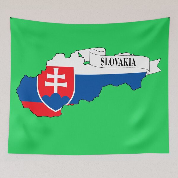 Item preview, slovakia flag map designed and sold by visual adventures.