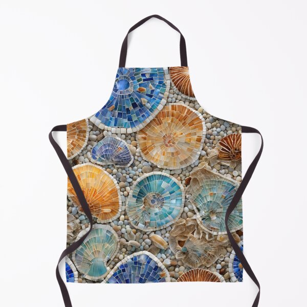 Item preview, Mosaic Seashell on White Pebbles designed and sold by Glam-OOTD.