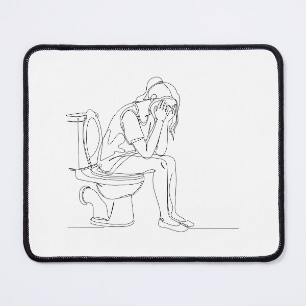 Item preview, Toilet Thoughts – Absurdist Line Art Humour designed and sold by InevitableAum.