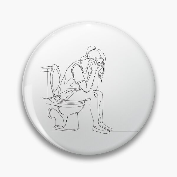 Item preview, Toilet Thoughts – Absurdist Line Art Humour designed and sold by InevitableAum.
