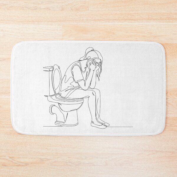 Item preview, Toilet Thoughts – Absurdist Line Art Humour designed and sold by InevitableAum.