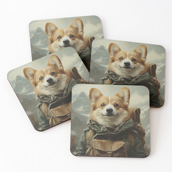 Item preview, Adventure Hiking Outdoor Corgi - Animal Art designed and sold by Chrisjeffries24.