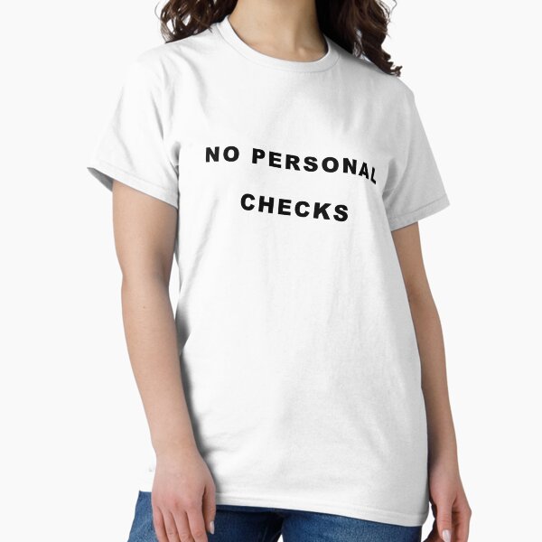 Vista previa del artículo con la obra «Sin cheques personales», diseñado y vendido por LawTurley.
