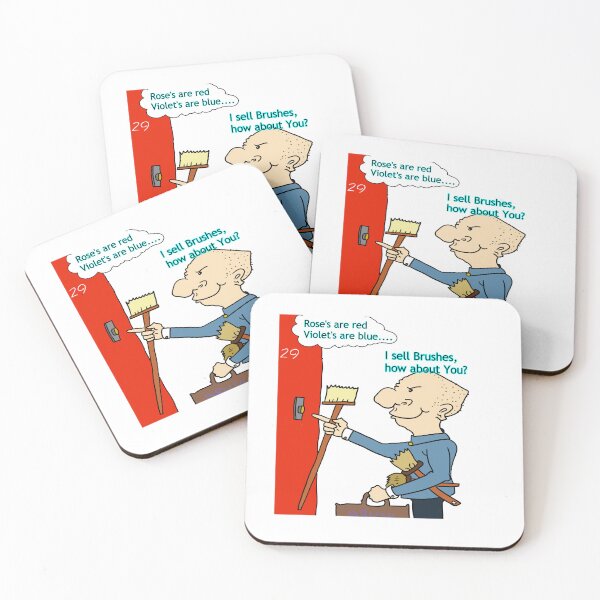 Item preview, Brush salesman cartoon designed and sold by Grant Wilson.