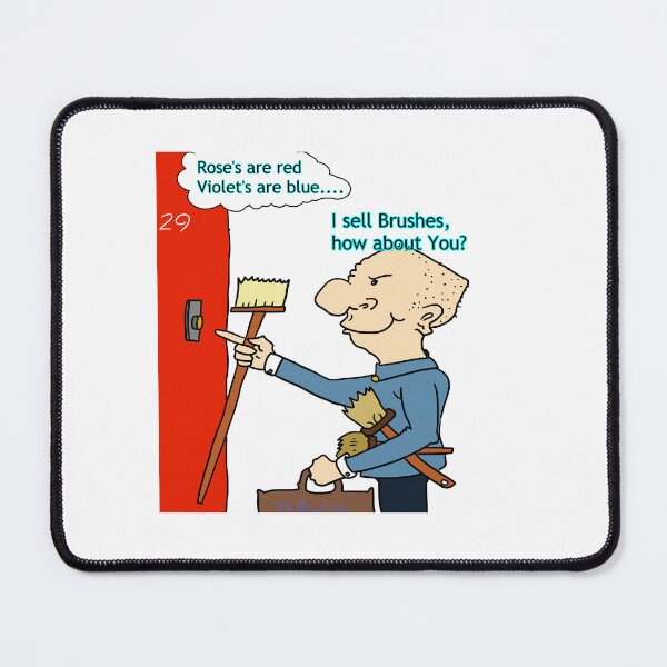 Item preview, Brush salesman cartoon designed and sold by Grant Wilson.