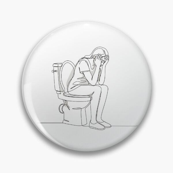 Item preview, Toilet Humour – Absurdist Line Art Humour designed and sold by InevitableAum.