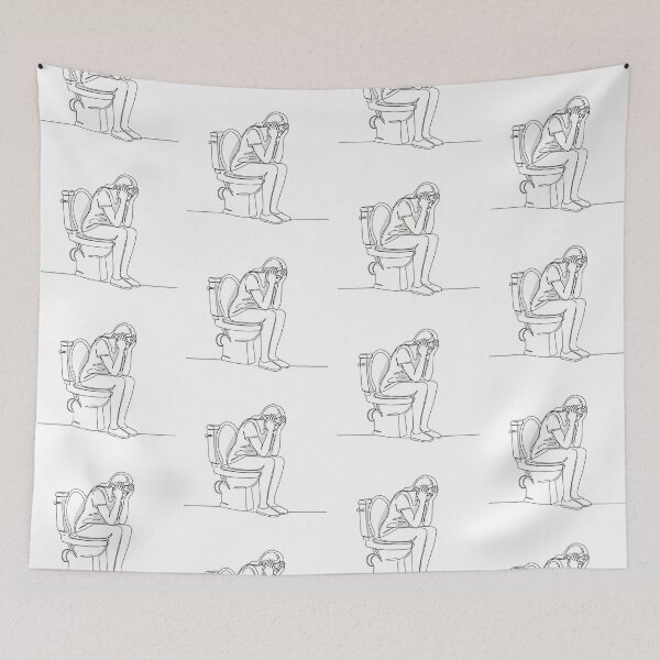 Item preview, Toilet Humour – Absurdist Line Art Humour designed and sold by InevitableAum.