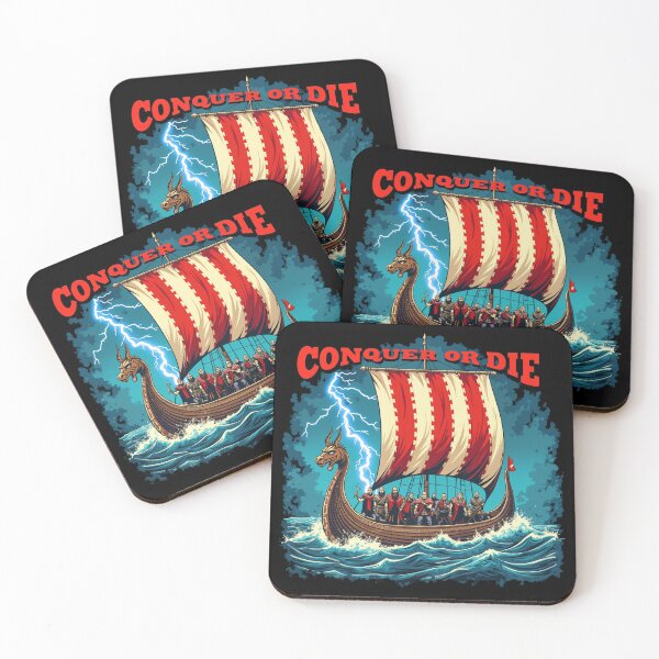 Item preview, The Viking Ship Nordic Warrior Conquer Or Die designed and sold by Blok45.