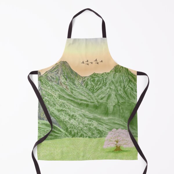 Item preview, A beautiful cherry blossom and green high mountains designed and sold by greenPQBstudio.
