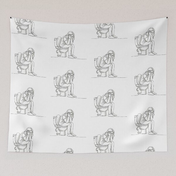 Item preview, Toilet Humour – Absurdist Line Art Humour designed and sold by InevitableAum.