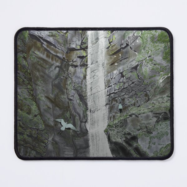 Item preview, A deep forest, magnificent waterfall and adorable birds designed and sold by greenPQBstudio.